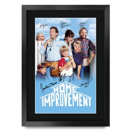 HWC Trading Home Improvement (1991) Tim Allen Gifts Printed Signed Autograph Poster for TV Memorabilia Fans - A3 Framed