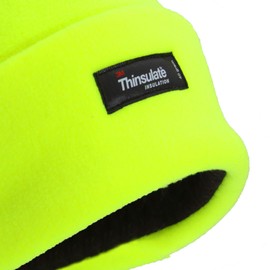 Floso® Herren Hi Vis Thinsulate Thermo Fleece Wintermütze/Beanie (Einheitsgröße) (Neongelb)