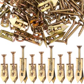 PAGOW 90 Pcs Self-Drilling Anchors, Anchors and Screws for Heavy Duty, Metal Screw Anchors Kit, No Drill and Holes in Wall (3 Sizes)