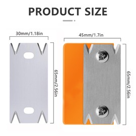 2pcs Woodworking Edge Trimmer, Stainless Steel Blade Veneer Edge Trimmer Wood Chamfering Fillet Scraper Mini Portable Trimmer & Cutter Durable Edge Banding Trimming Tool for Wood Craft Woodworking