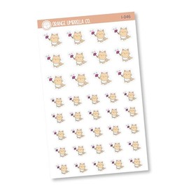 Cat Dust/Dusting Planner Stickers, OUC Cat Mascot Planning Labels (I-046)