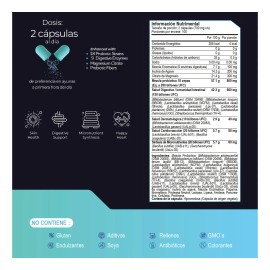 TETRA PROBIOTICS 200 BILLONES - 200 capsulas (200 BILLONES UFC por porcion), Complejo de Probioticos con Fibras Prebioticas, Enzimas Digestivas y Citrato de Magnesio by Eternal Nutrition