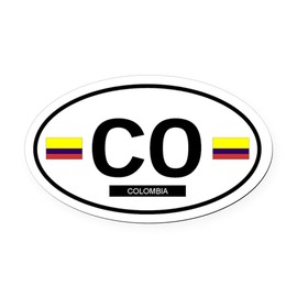 CafePress COLOMBIA Oval Car Magnet, Euro Oval Bumper Magnet