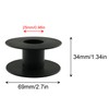 JCBIZ 12pcs 69mm Plastic Spool Black Bobbin Empty Spools for
