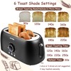 Toaster 4 Slice,KOTIAN Retro Long Slot Toasters with Countdown Timer,Stainless