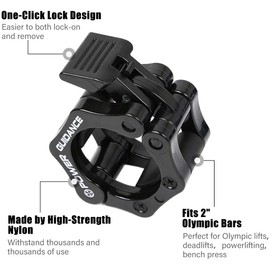 POWER GUIDANCE 50mm or 2inch Barbell Clamp Collar, Locking Olympic Bar Quick Release Collar Clips for Weightlifting Training Exercise