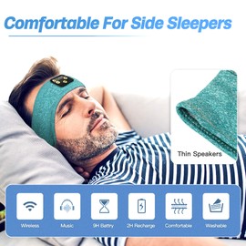 Lavince - Auriculares para dormir con Bluetooth, diadema de 10 horas, música suave, elástica, cómoda, para dormir, regalos de cumpleaños, Navidad, calcetines para hombres, mujeres, padre, marido,