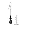 Handmade Hematite Gemstone and Black Austrian Crystal Sterling Silver Earrings