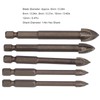 5Pcs Cross Tile Drill Bit Carbide Hex Shank Drills Bits