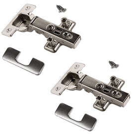 SOTECH SO-T45 Soft Close Pot Hinges 105° Corner Stop T45 with Mounting Plates and Screws and Quick Installation KLIP, Tested with 50,000 Cycles