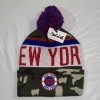 ChokoLids ChokeLids Premium Embroidered Pom Beanie Hat New York Giants