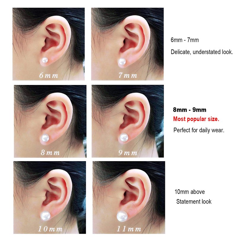 Classic Daily Gold 8mm White Freshwater Cultured Pearl Stud Earrings