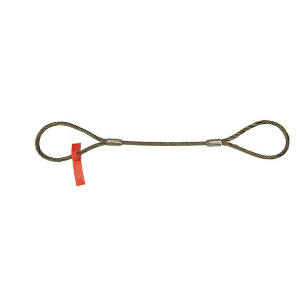 Liftall 14EEX8 Wire Rope Sling, Eye and Eye 1/4" x