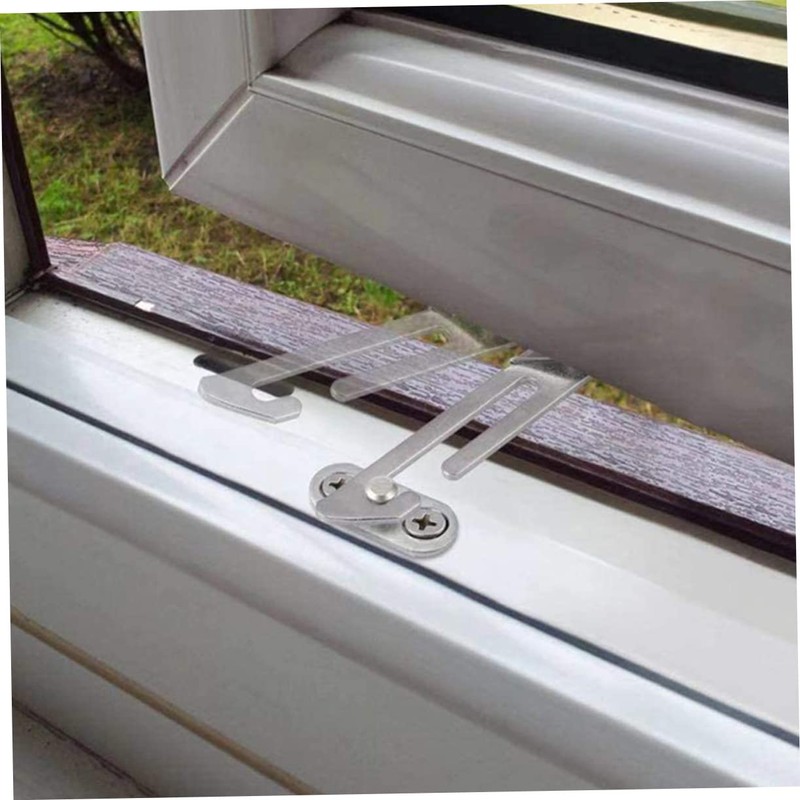 UKCOCO 2sets Window Security Lock Opening Angle Safety Restrictor for