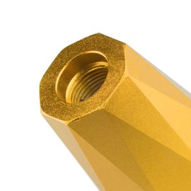 EZAUTO WRAP Universal Gold Diamond Shifter Chrome Aluminum Automatic Shift Knob Stick Manal Gear Lever Handle with 3 Threaded Adapters