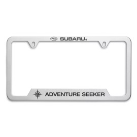 Subaru " ADVENTURE SEEKER " License Plate Frame SOA342L164 Stainless OEM Genuine