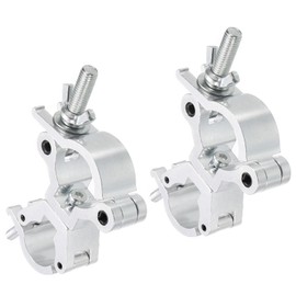 sourcing map Light Truss Clamps, Aluminum Alloy Stage Lighting Pipe O Clamp for 1.22-1.38inch & 1.5-1.77inch OD Tube Max Load 220Lb Double Buckle, 2Pcs