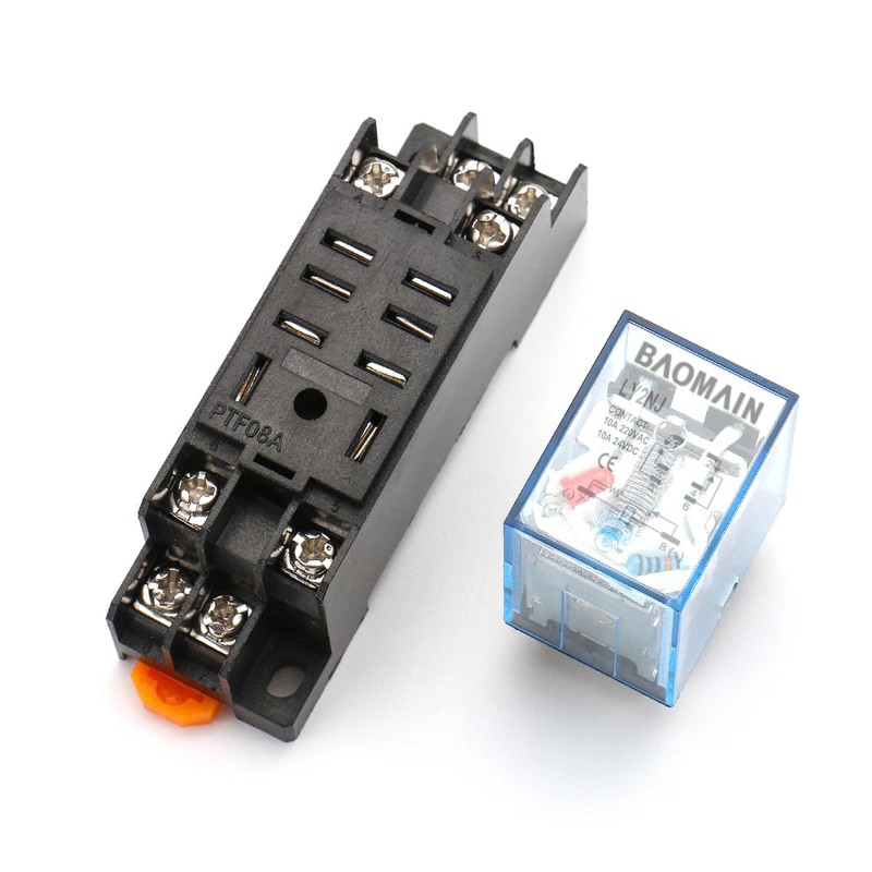 Baomain LY2NJ General Purpose Power Relay, DPDT 8 Pins Electromagnetic