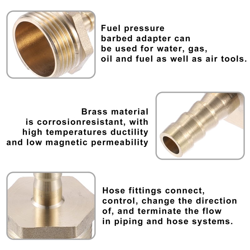 A ABSOPRO Hose Nozzle 3/4 Inch Hose Connector Brass Male