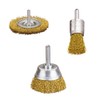 wolfcraft Brass Wire Brush Set 3 Pcs. I 2739000