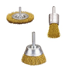 wolfcraft Brass Wire Brush Set 3 Pcs. I 2739000