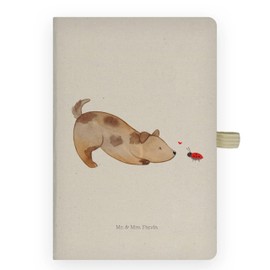 Mr. & Mrs. Panda DIN A4 Cotton Notebook Dog Ladybird - Gift, Four-Legged Sayings, Mixed Dog, Notepad, Registration Book, Sketchbook, Address Book, Pet, Dog Love, Dog Motif, Notes