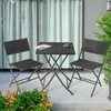 NUU GARDEN Patio Set for 2 Folding Bistro Set Outdoor,