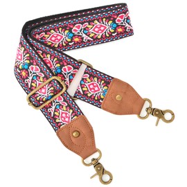 KIMPUDSEN Purse Strap 2" Wide Shoulder Strap Replacement Crossbody Handbag Adjustable Embroidery Bag Strap