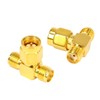 BOOBRIE Coaxial Connector, SMA Female, SMA Female, SMA Male T-Shape