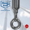 Stainless Steel Turnbuckle with Two Hooks Rust-Proof V4A According to