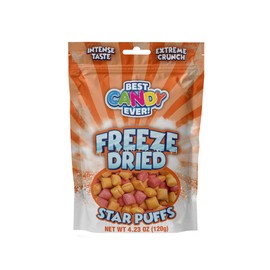 BEST PARTY EVER! Freeze Dried Candy Star Puffs, Crunchy Candy with Intense Taste, 4.23 oz, Pack of 2