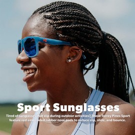 Knockaround Torrey Pines and Sport Polarized Sunglasses for Men & Women - Impact Resistant Lenses & Full UV400 Protection, Victory Lap