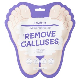 LANBENA Foot Peel Mask - 1 Pair Moisturizing and Exfoliating Foot Peeling Mask for Dry, Cracked Feet | Callus Remover | Skin - Friendly and Effective for Baby Soft Feet, Men and Women (Lavender)