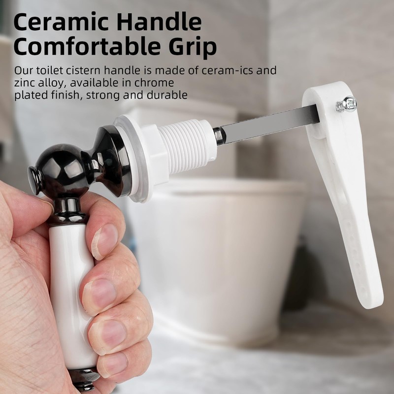Ceramic Toilet Flush Handle, KissDate Toilet Flush Handle Replacement Universal