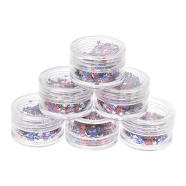 Beavorty Independence Day Nail Flakes of Five-pointed Star Sequins for Nail Decorations Bottles Solid Bottles Hollow Stars for Festive Designs