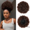 YEAME Afro Puff Drawstring Ponytail for Black Women, Short Kinky