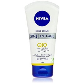 Nivea Hand Cream 3-in-1 Anti-Age Q10, Anti-Wrinkle Hand Care with Q10 and UV Filter, 75 ml, Pack of 3