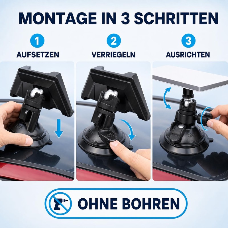 For Starlink Suction Cup Mount 360° Rotatable Suction Cup Mounting