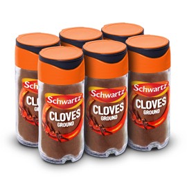 Schwartz Ground Cloves 35 G | Jar | Pack of 6 | Full of Flavour | Pantry Essential | Add a Warming Spice Flavour to Your Dishes