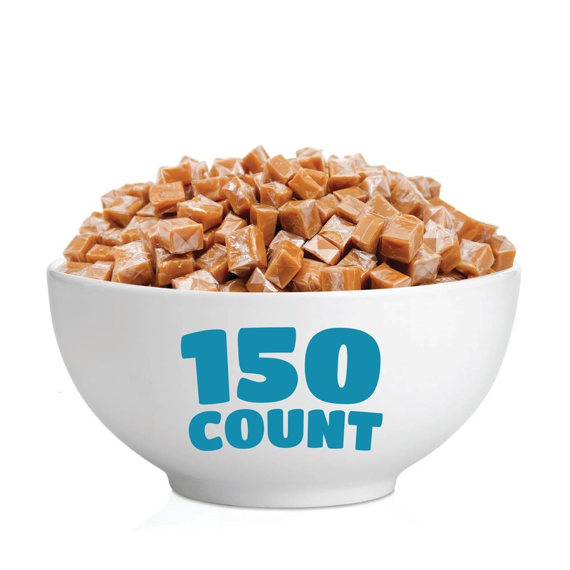 Sea Salt Caramel Cubes Candy 2 Pounds, Individually Wrapped, Bulk