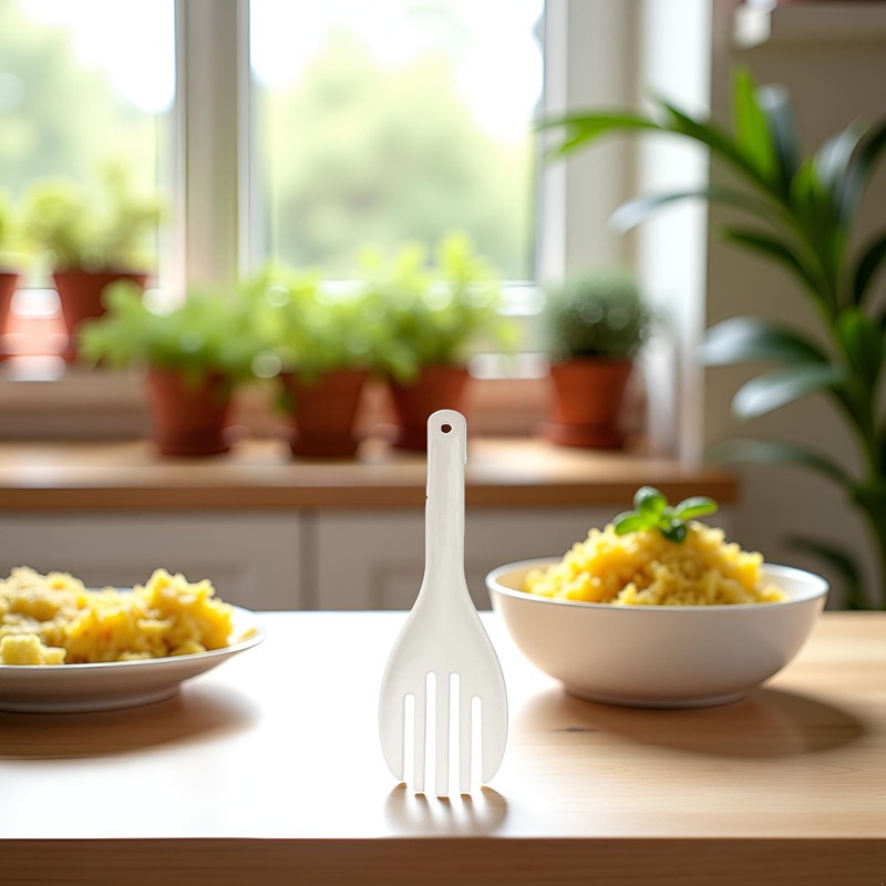 1 Pc White Jumbo Large Plastic Rice Paddle Spatula Scoop