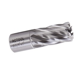 ACTOOL 3/4" Diameter × 1" Depth of Cut HSS ANNULAR Cutter with 3/4'' Weldon Shank