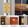 Leliafleury 8Pcs Folding Door Hinges 64mm(2.5 inch) Brass Butt Hinge