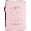 Luke 1:45 Blessed is She Bible Cover - Pink Imitation