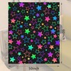 Glitter Stars Throw Blankets for Bed,Star Flannel Blanket for Unisex,Bright