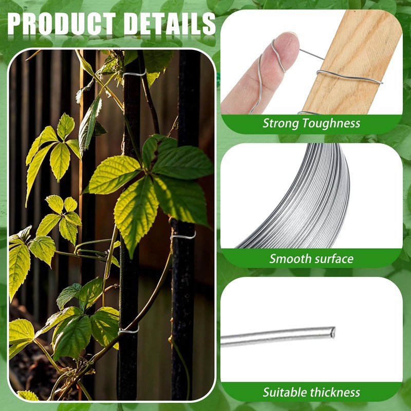 WILLBOND 350 Feet Plants Trellis Training Wire 2 Rolls Trellis