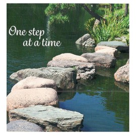 Inspirational Greeting Card with Stepping Stones Design, 12.3 x 12.3 cm, One Step at a Time. Inspirations Range.