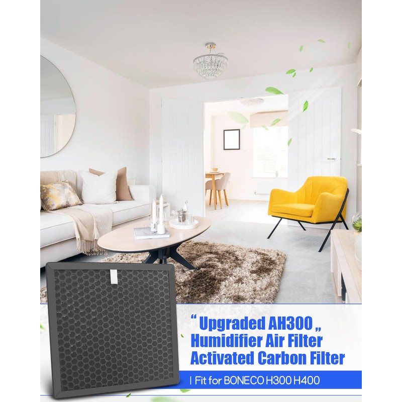 2 PCS AH300 H13 True HEPA Air Filter Fit for