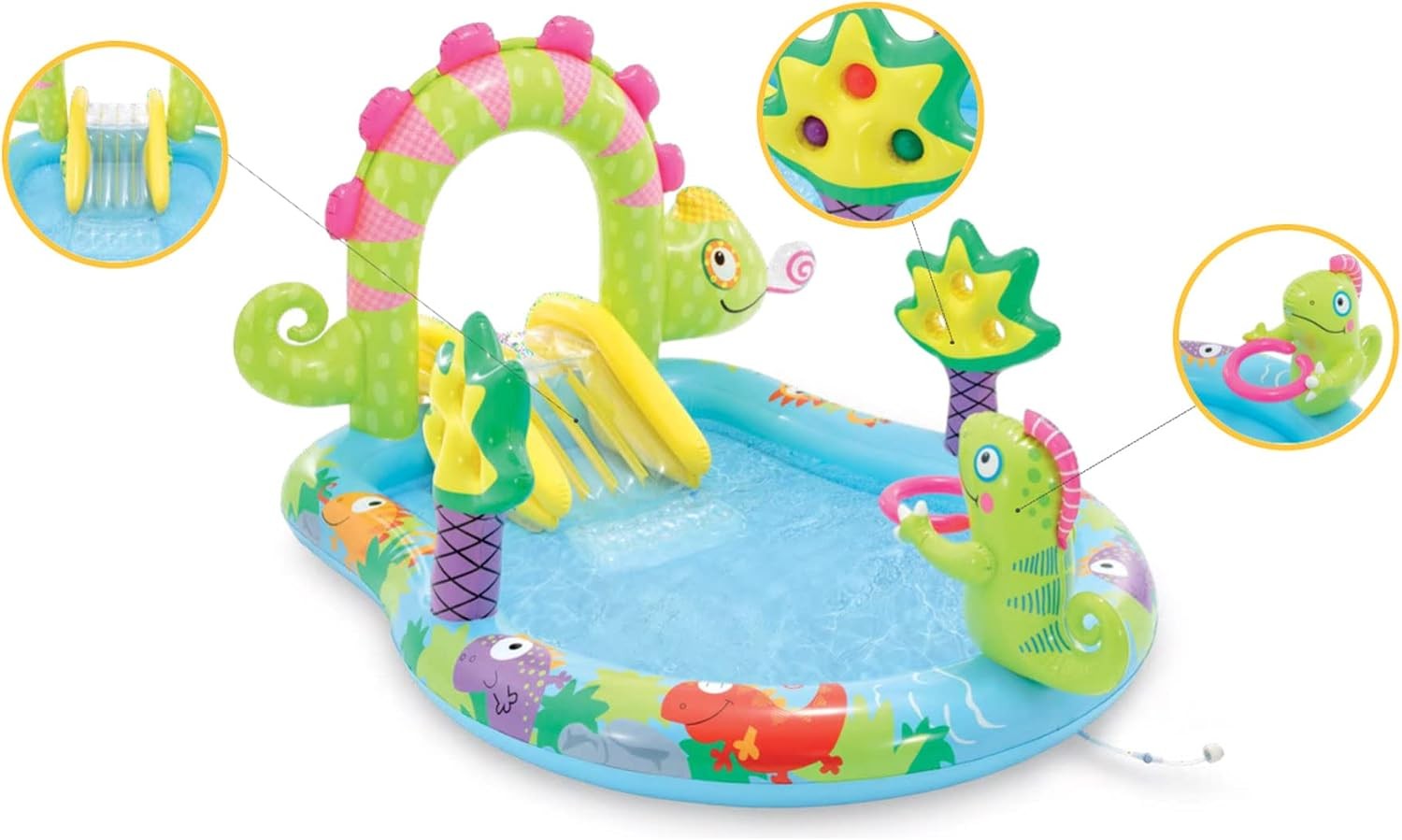Intex - Piscina Grande y amigable Centro de Juegos Iguana de 239 x 188 x 119 cm [Auténtico japonés] 56129