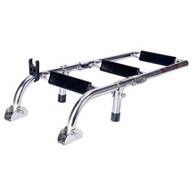 Amarine-made Marine Boat Foldable Stainless Steel 3 Steps Ladders Stern Mount W Rubber Grips